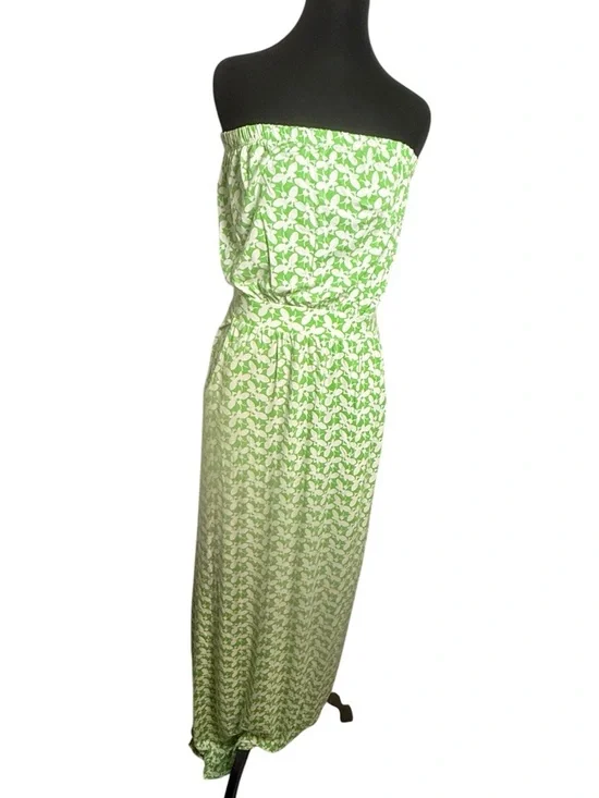Lilly Pulitzer Buzz Worthy Green White Bee Strapless Pockets Sundress Medium - Picture 4 of 12
